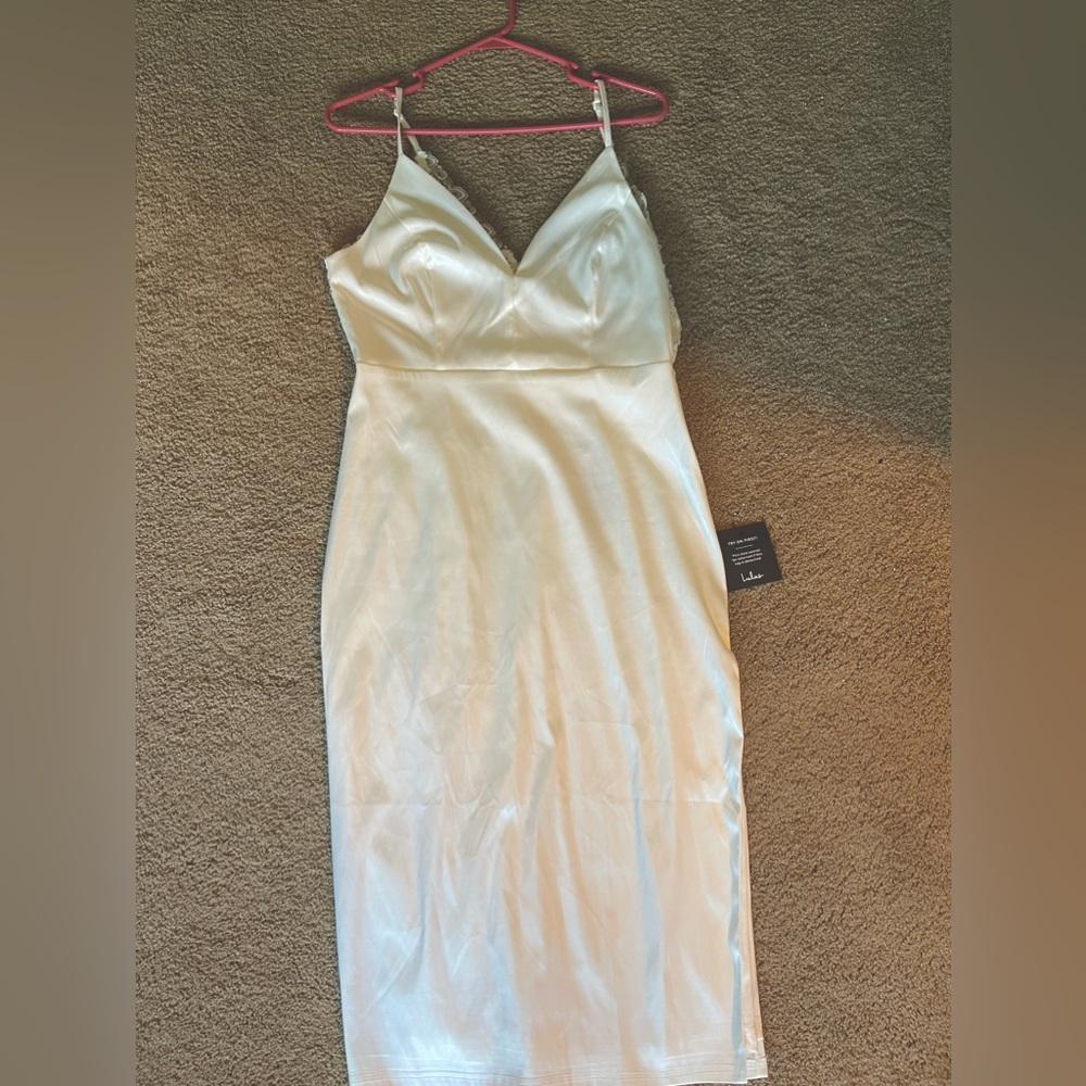 Lulus white midi dress